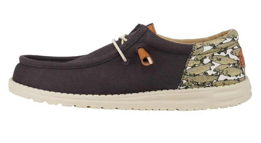 Hey Dude Black Wally Funk Fish Camo Men's Casual Shoes 40708