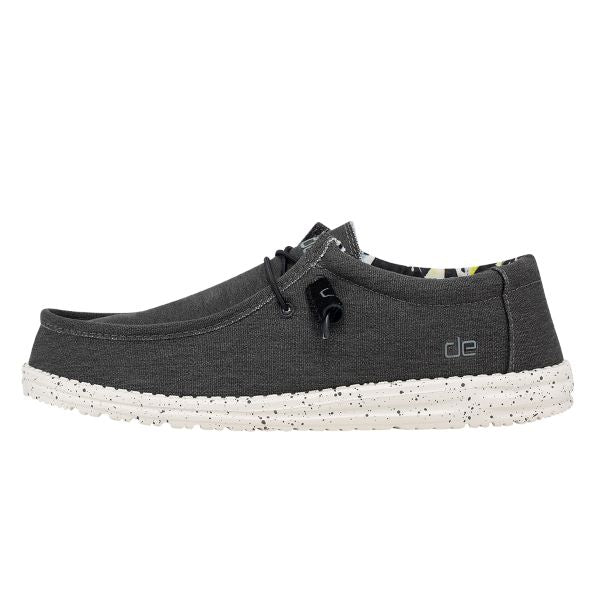 Hey Dude Black Wally Stretch Mens Casual Shoes 110384900