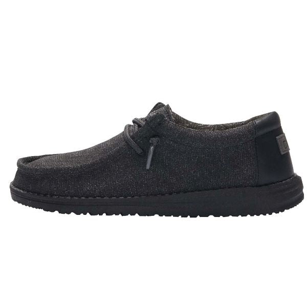 Hey Dude Black Wally Youth Casual Shoes 130134900