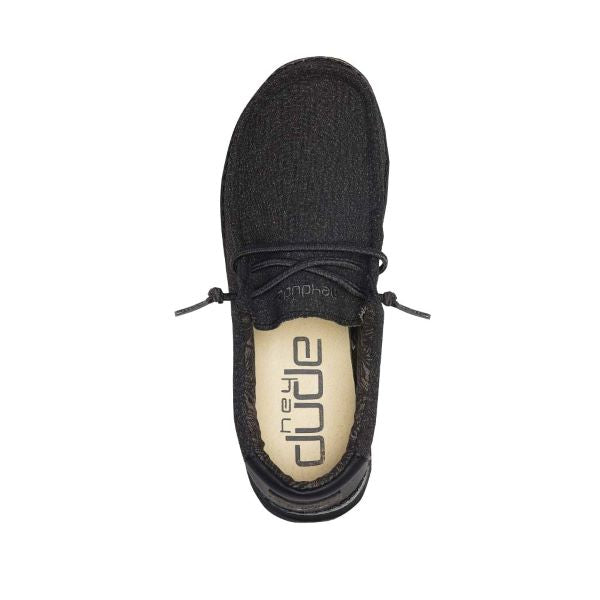 Hey Dude Black Wally Youth Casual Shoes 130134900