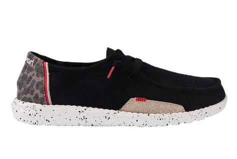 Hey Dude Black Wendy Jungle Womens Casual Shoes 121414798