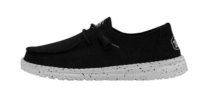 Hey Dude Black Wendy Slub Canvas Womens Casual Shoes 40063-001