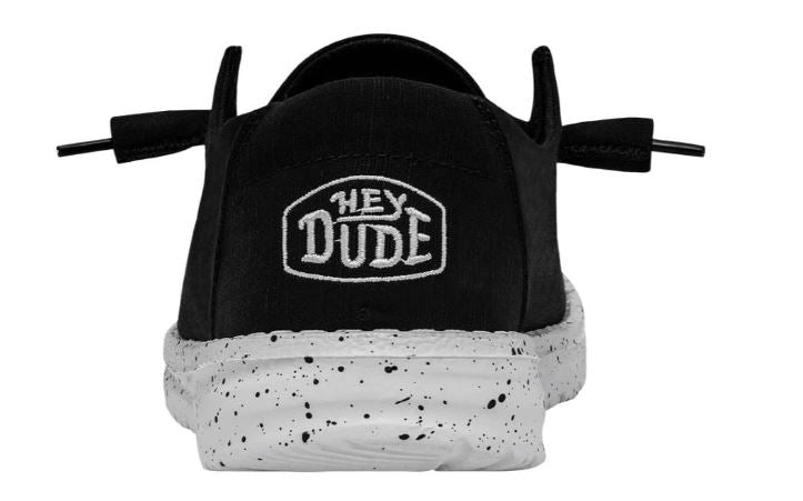 Hey Dude Black Wendy Slub Canvas Womens Casual Shoes 40063-001