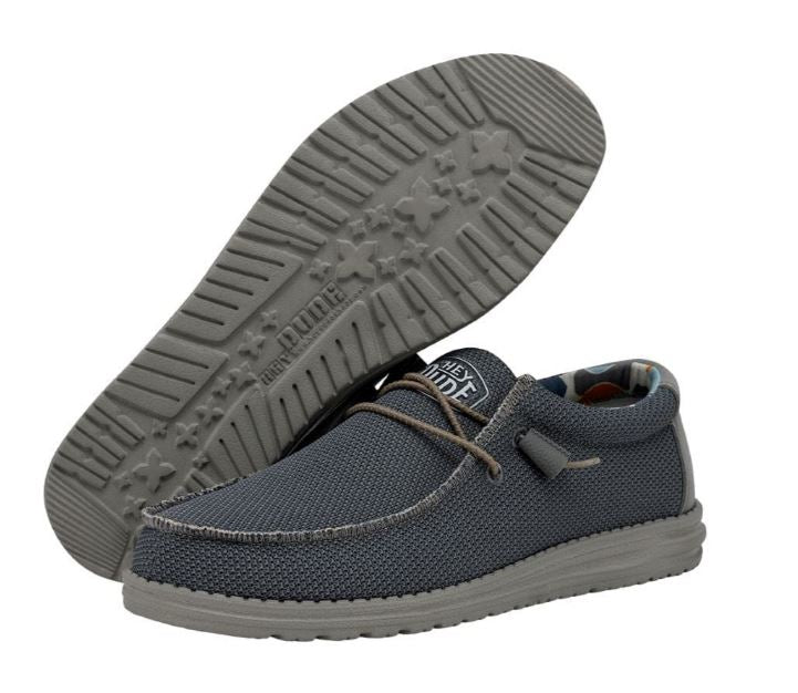 Hey Dude Blue Shadow Wally Sox Triple Needle Mens Casual Shoes 40020-3US