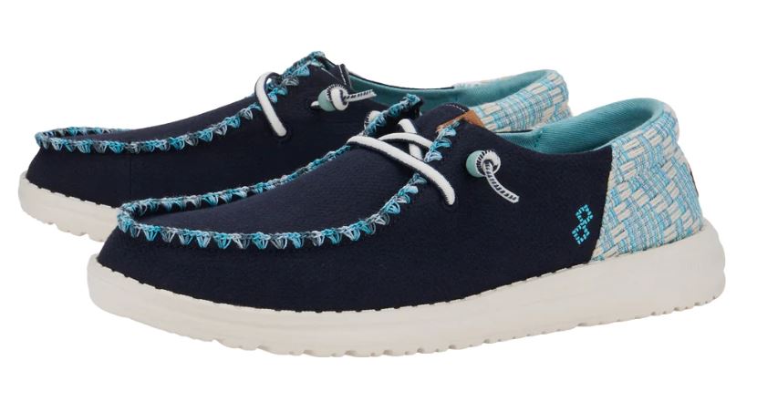 Hey Dude Blue Wendy Funk Jacquard Women's Casual Shoes 40736