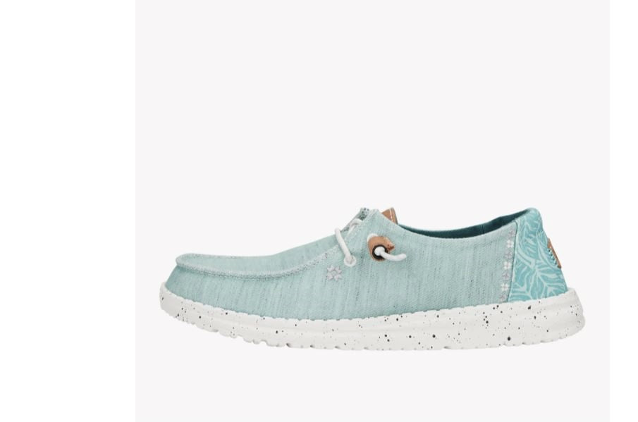 Hey Dude Blue Wendy Heathered Slub Tropical Women's Casual Shoes 40753-425
