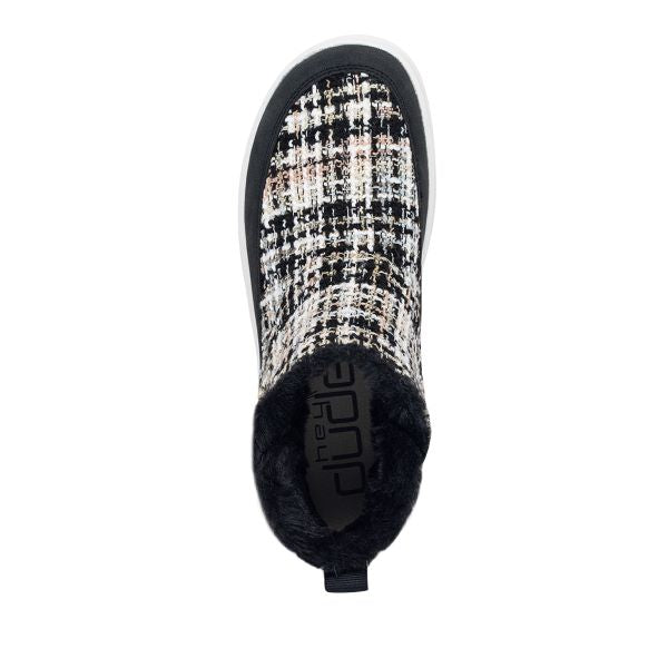 Hey Dude Boucle Black Mel Womens Casual Shoes 122104777