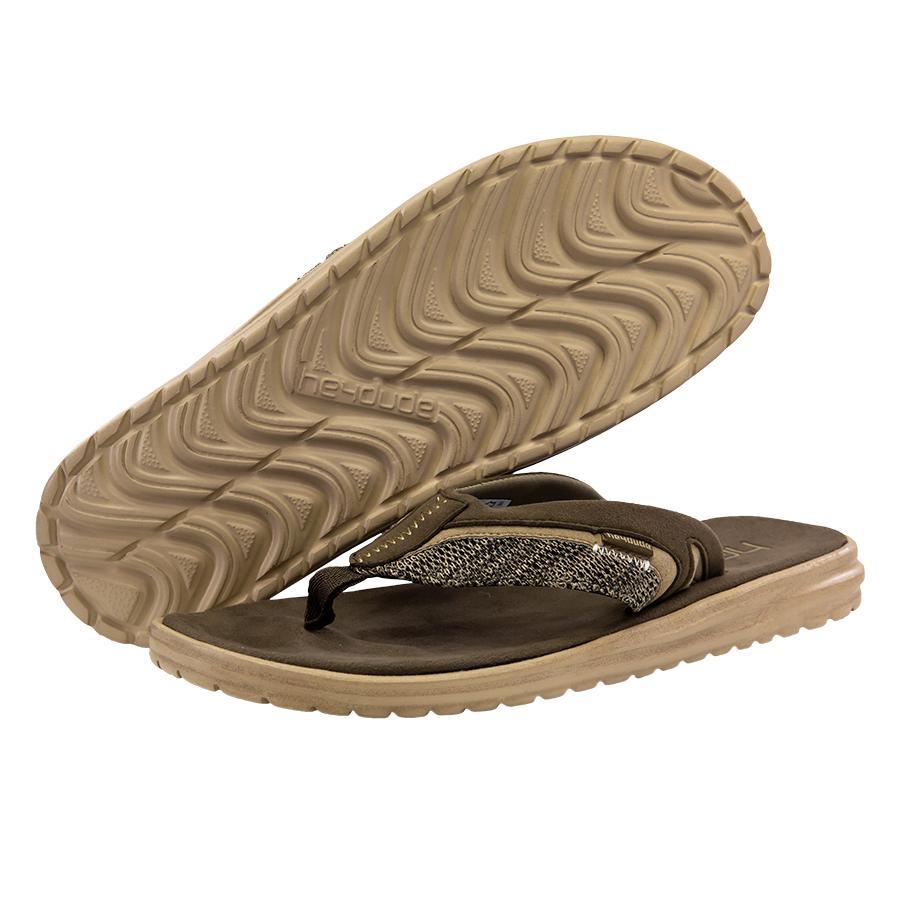 Hey Dude Brown Flinn Sox Mens Sandals 112201515