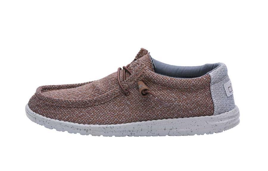 Hey Dude Brown Grey Wally Sox 2 Mens Casual Shoes 110351522