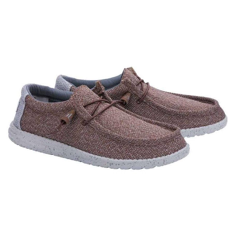 Hey Dude Brown Grey Wally Sox 2 Mens Casual Shoes 110351522