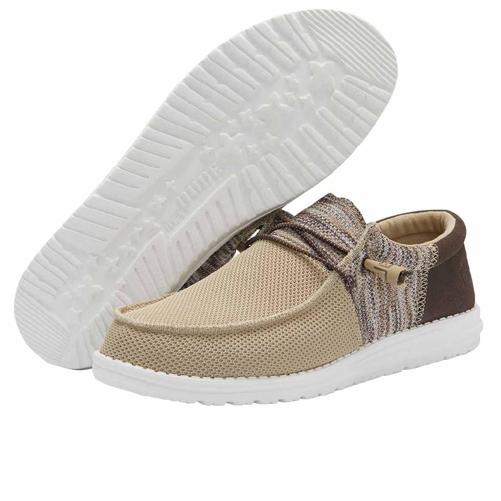 Hey Dude Brown Multi Wally Sox Funk Men's Casual Shoes 110351559