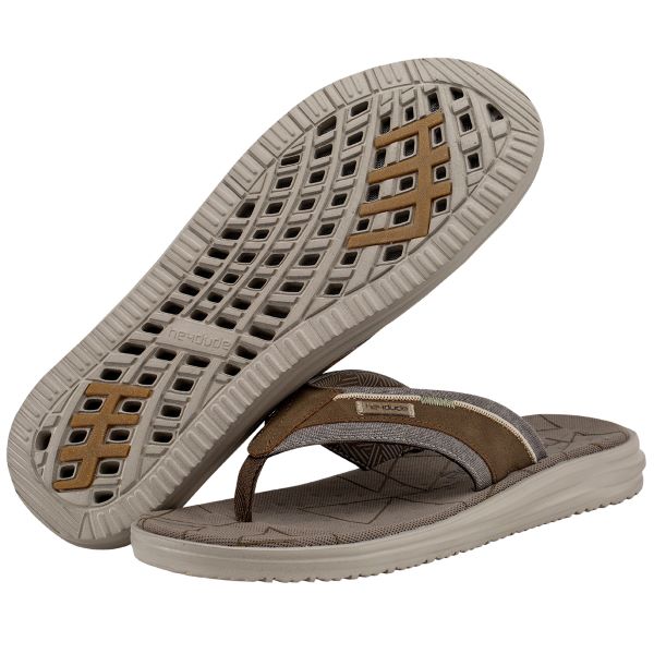Hey Dude Brown Sami Free Mens Sandals 112281500