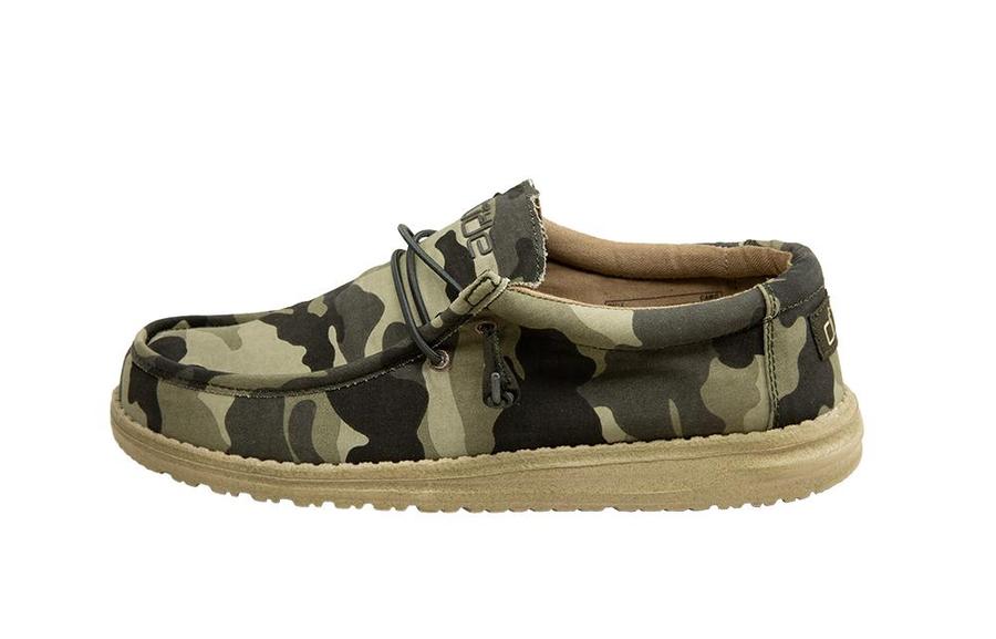 Hey Dude Camo Wally Canvas Mens Casual Shoes 110067003
