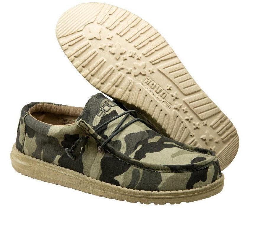 Hey Dude Camo Wally Canvas Mens Casual Shoes 110067003