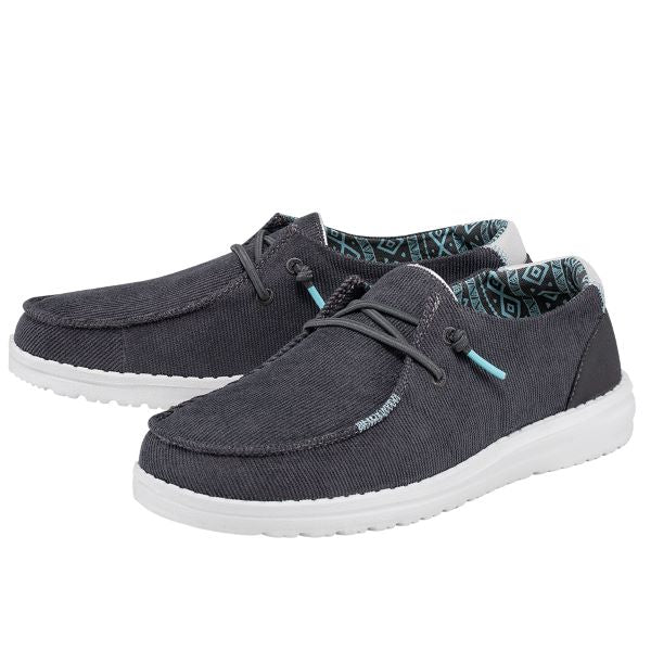 Hey Dude Carbon Wendy Corduroy Womens Shoes 121414312