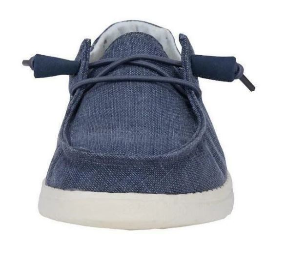 Hey Dude Chambray Blue & White Wendy Womens Casual Shoes 121412526