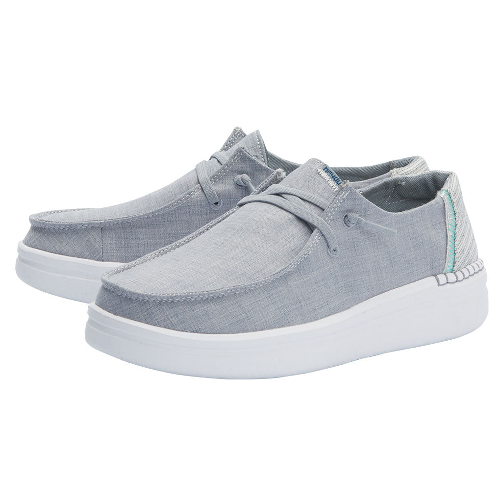 Hey Dude Chambray Haze Wendy Rise Ladies Casual Shoes 121943234