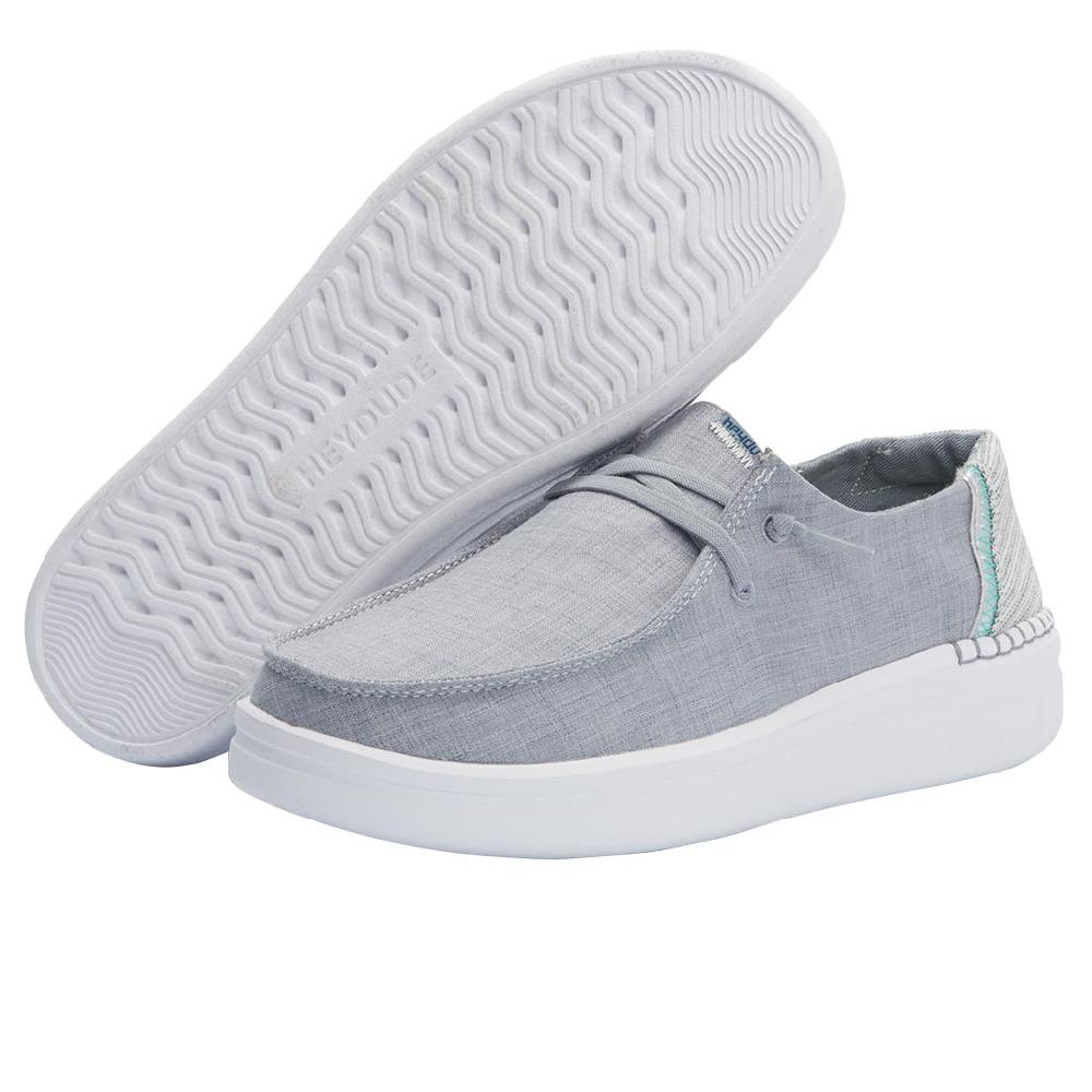 Hey Dude Chambray Haze Wendy Rise Ladies Casual Shoes 121943234