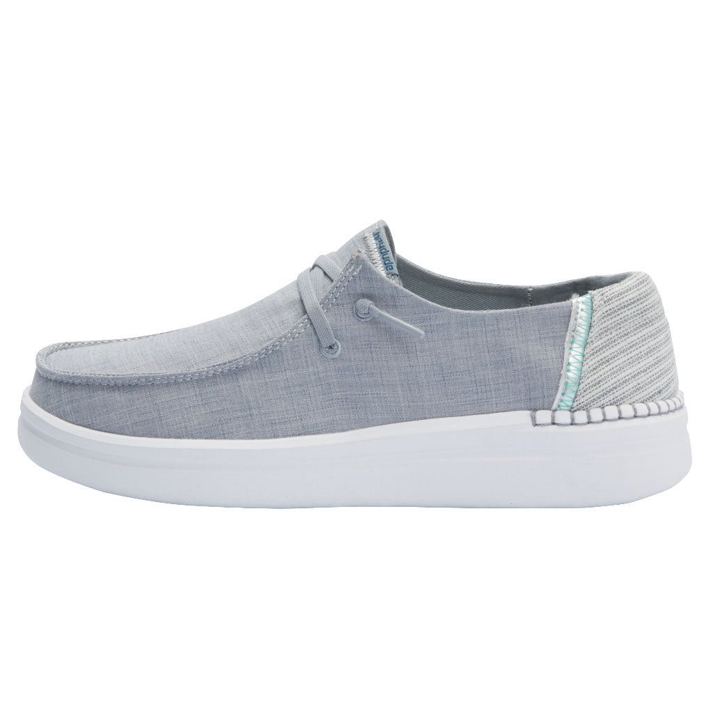 Hey Dude Chambray Haze Wendy Rise Ladies Casual Shoes 121943234
