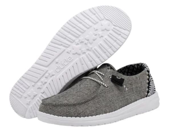 Hey Dude Chambray Onyx Wendy Womens Shoes 121414203