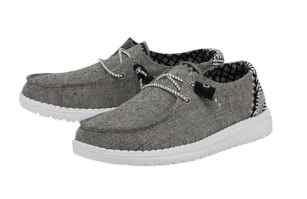 Hey Dude Chambray Onyx Wendy Womens Shoes 121414203