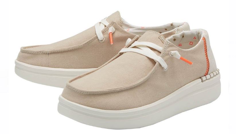 Hey Dude Chambray Sandshell Wendy Rise Womens Causal Shoes 121940407