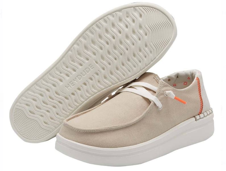 Hey Dude Chambray Sandshell Wendy Rise Womens Causal Shoes 121940407