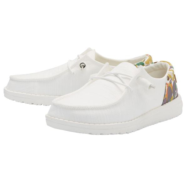Hey Dude Chambray White Wendy Funk Womens Shoes 121930123