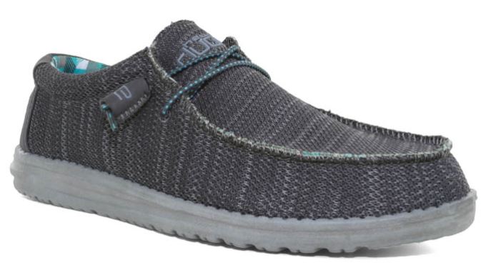 Hey Dude Charcoal Wally Sox Mens Casual Shoes 110354000