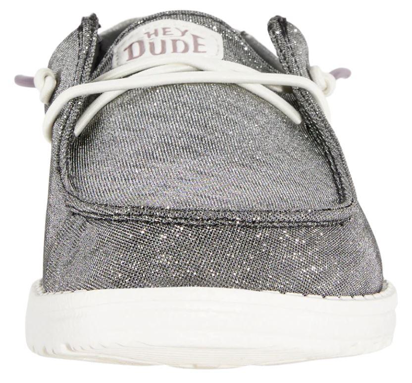 Hey Dude Charcoal Wendy Metallic Sparkle Women's Casual Shoes 41082-025