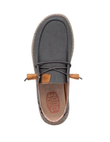 Hey Dude Charcoal Wendy Washed Canvas Women's Casual Shoes 40297-025
