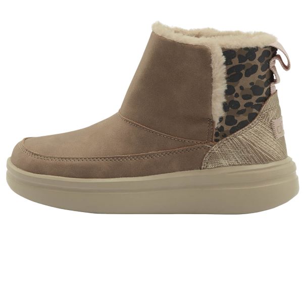 Hey Dude Chestnut Mel Youth Booties 130281602