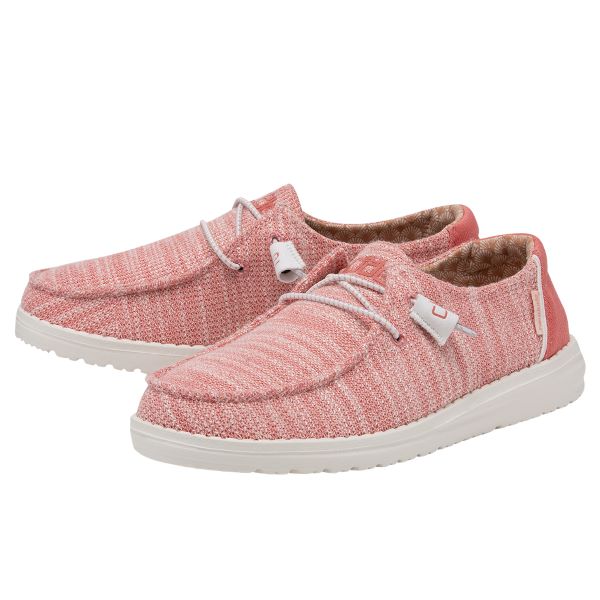 Hey Dude Coral Pearl Wendy Stretch Womens Casual Shoes 121415071