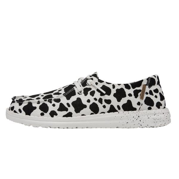 Hey Dude Cow Print Wendy Milky Way Women's Casual Shoes 40387-100
