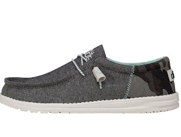 Hey Dude Dark Grey with Camo Wally Funk Mens Casual Shoes 110413195