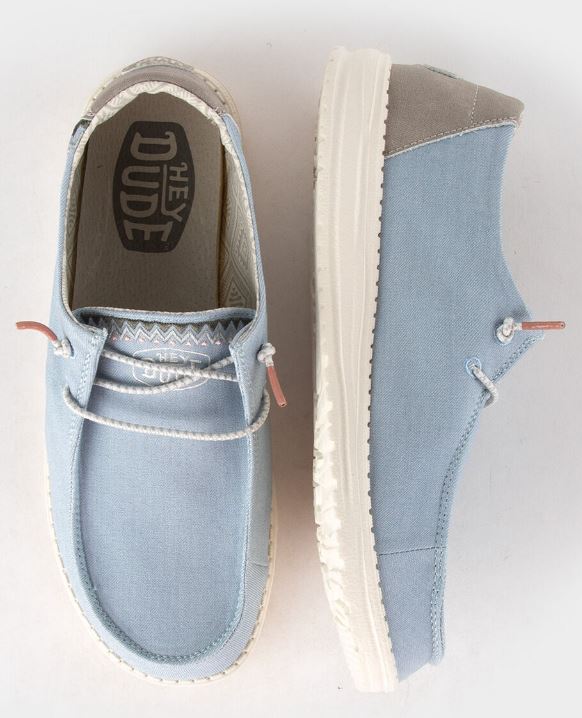 Hey Dude Denim Wendy Tempe Gypsum Womens Casual Shoes 40083-407