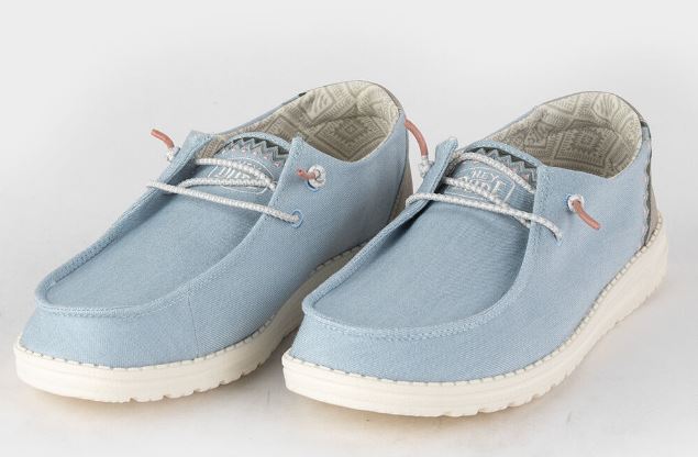 Hey Dude Denim Wendy Tempe Gypsum Womens Casual Shoes 40083-407