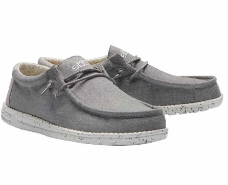 Hey Dude Frost Grey Wally Chambray Men's Shoes 110063224