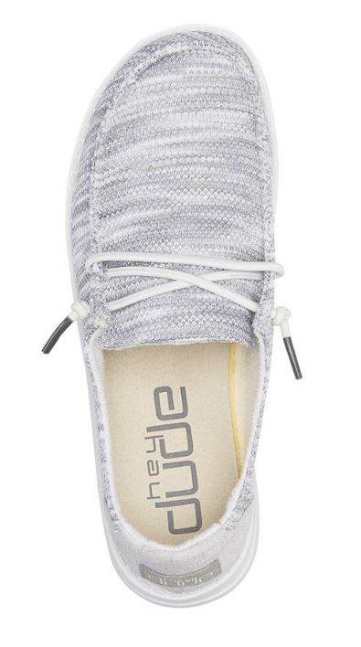 Hey Dude Glacier Grey Wendy Sox Womens Casual Shoes 121922672