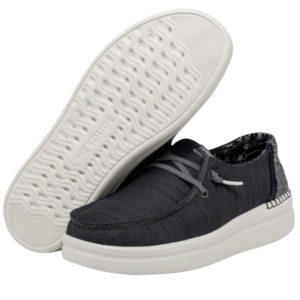 Hey Dude Graphite Blue Wendy Rise Womens Casual Shoes 121942725