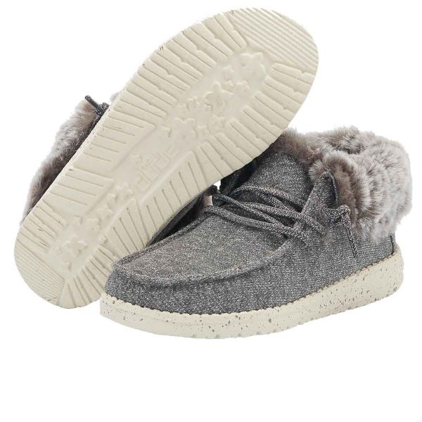 Hey Dude Grey Britt Youth Sized Booties 130193000