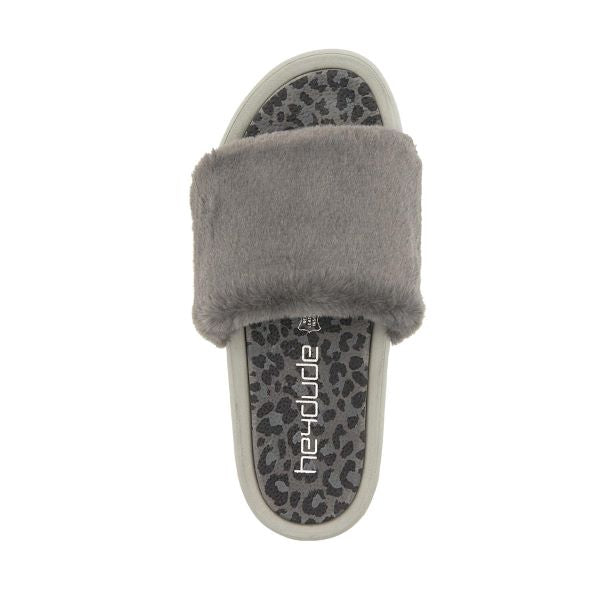Hey Dude Grey Cheetah Peggy Womens Sandals 122083139
