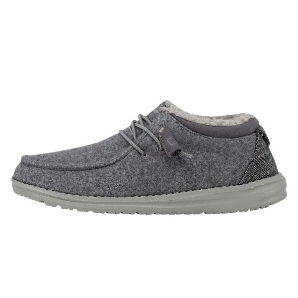 Hey Dude Grey Sherpa Cindy Womens Casual Shoes 121983000