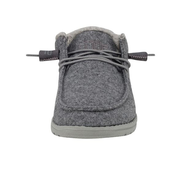 Hey Dude Grey Sherpa Cindy Womens Casual Shoes 121983000