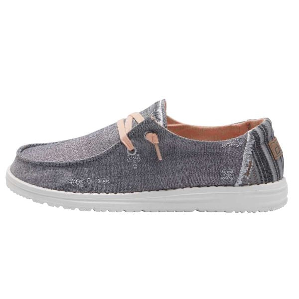 Hey Dude Grey Wendy Boho Casual Shoes 121413238