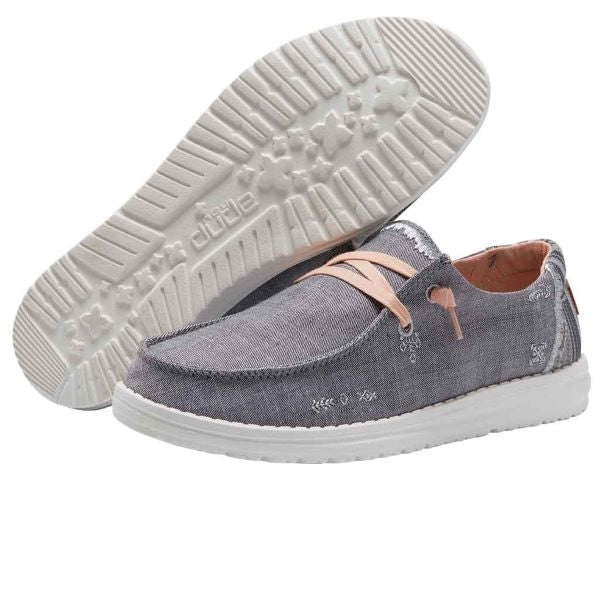 Hey Dude Grey Wendy Boho Casual Shoes 121413238