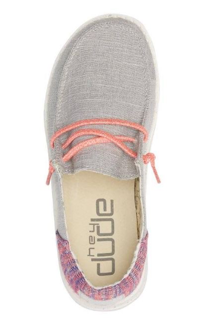 Hey Dude Grey Wendy Youth Funk Casual Shoes 130123026