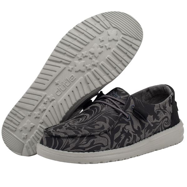 Hey Dude Gunmetal Wendy Ranch Womens Casual Shoes 121413272