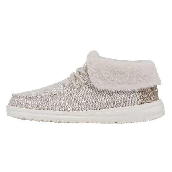 Hey Dude Herringbone Cream Britt Wool Womens Casual Shoes 121770198
