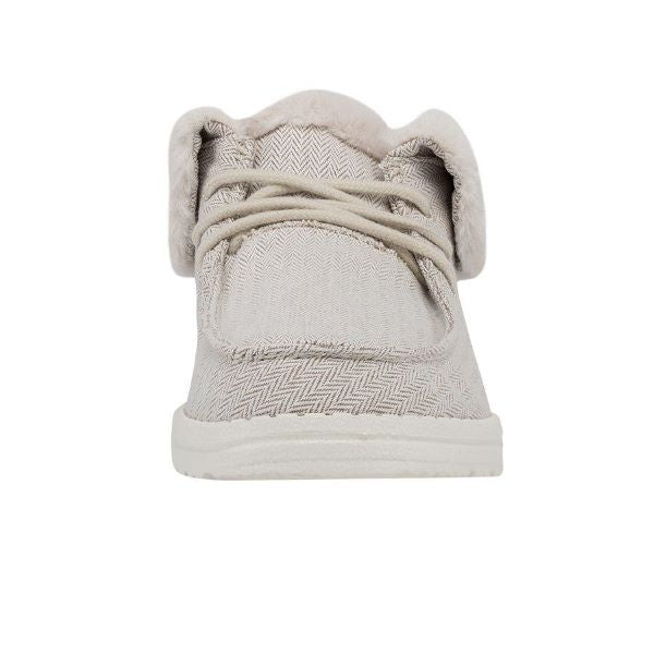 Hey Dude Herringbone Cream Britt Wool Womens Casual Shoes 121770198